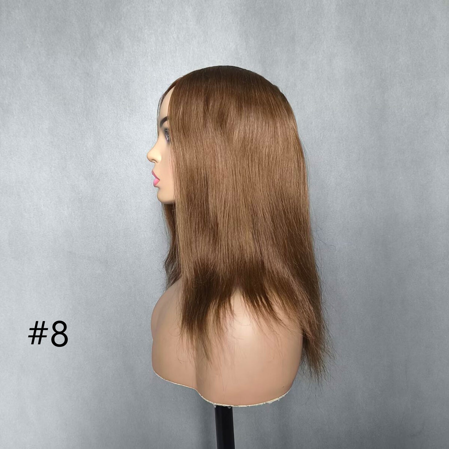 Full Coverage and Unmatched Durability Remy Hair Knotted PU Skin Topper 8"x10"