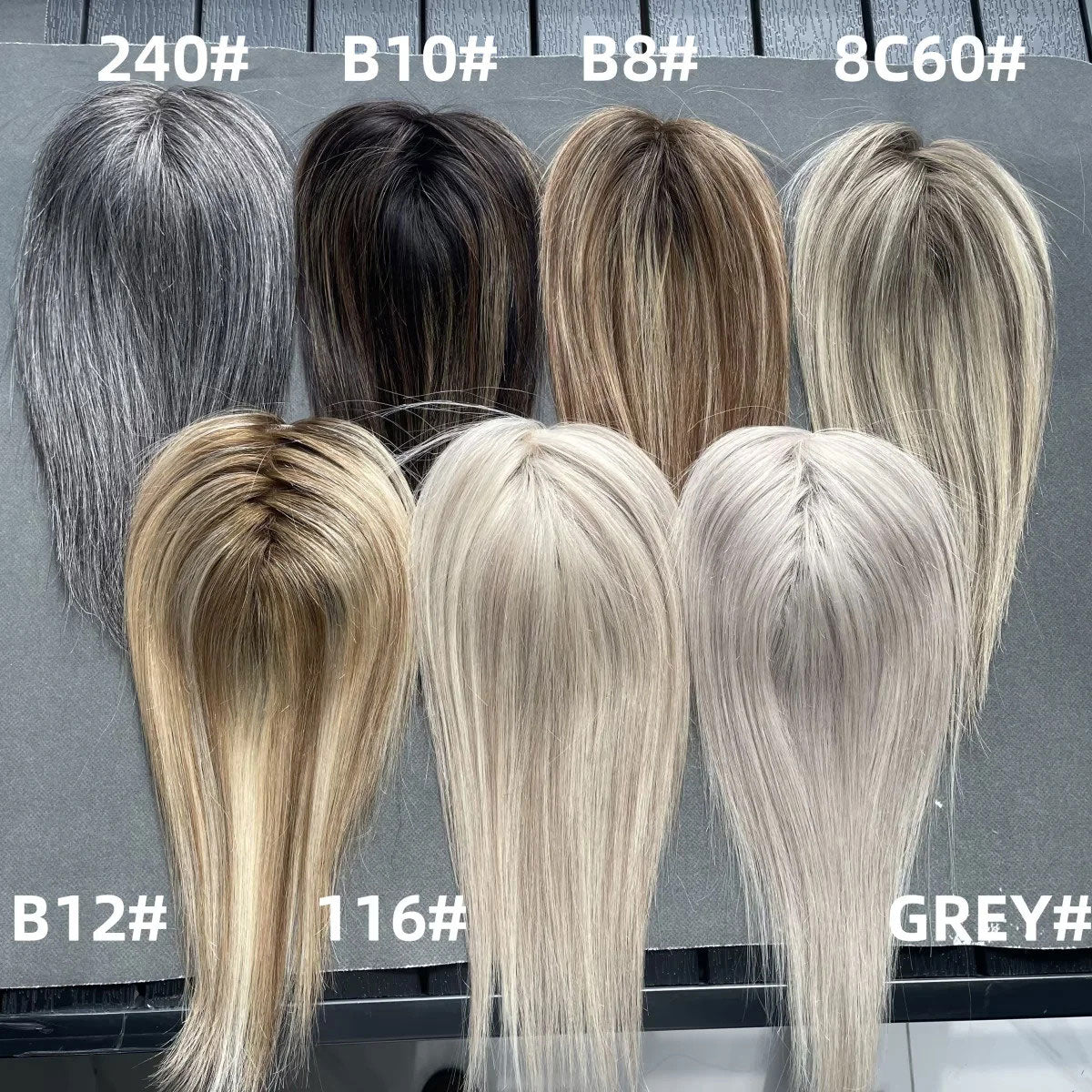 Invisible Volume Hand Made 100 Remy Hair Mono Topper 3"x5"