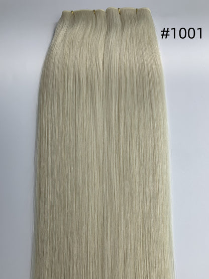 Double Drawn European Remy Hair Genius Weft Solid Colors 20" and 22" In Stock