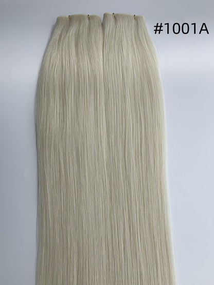 Double Drawn European Remy Hair Genius Weft Solid Colors 20" and 22" In Stock