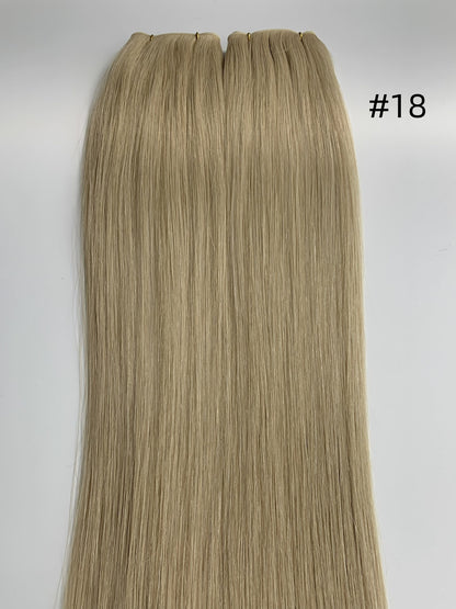 Double Drawn European Remy Hair Genius Weft Solid Colors 20" and 22" In Stock