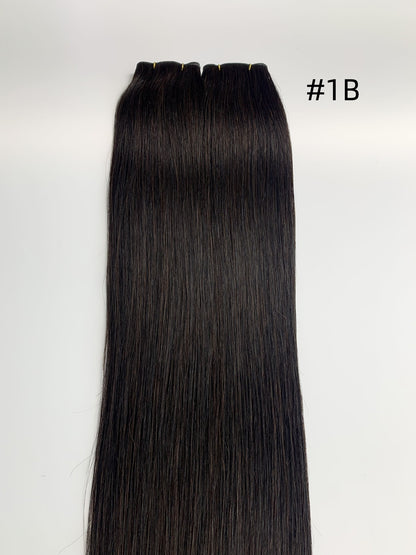 Double Drawn European Remy Hair Genius Weft Solid Colors 20" and 22" In Stock