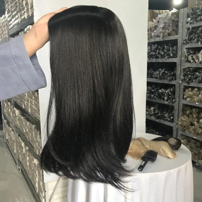 Injected PU & Wefted Hybrid Remy Topper 7"x8"and 6"x6.5" Available