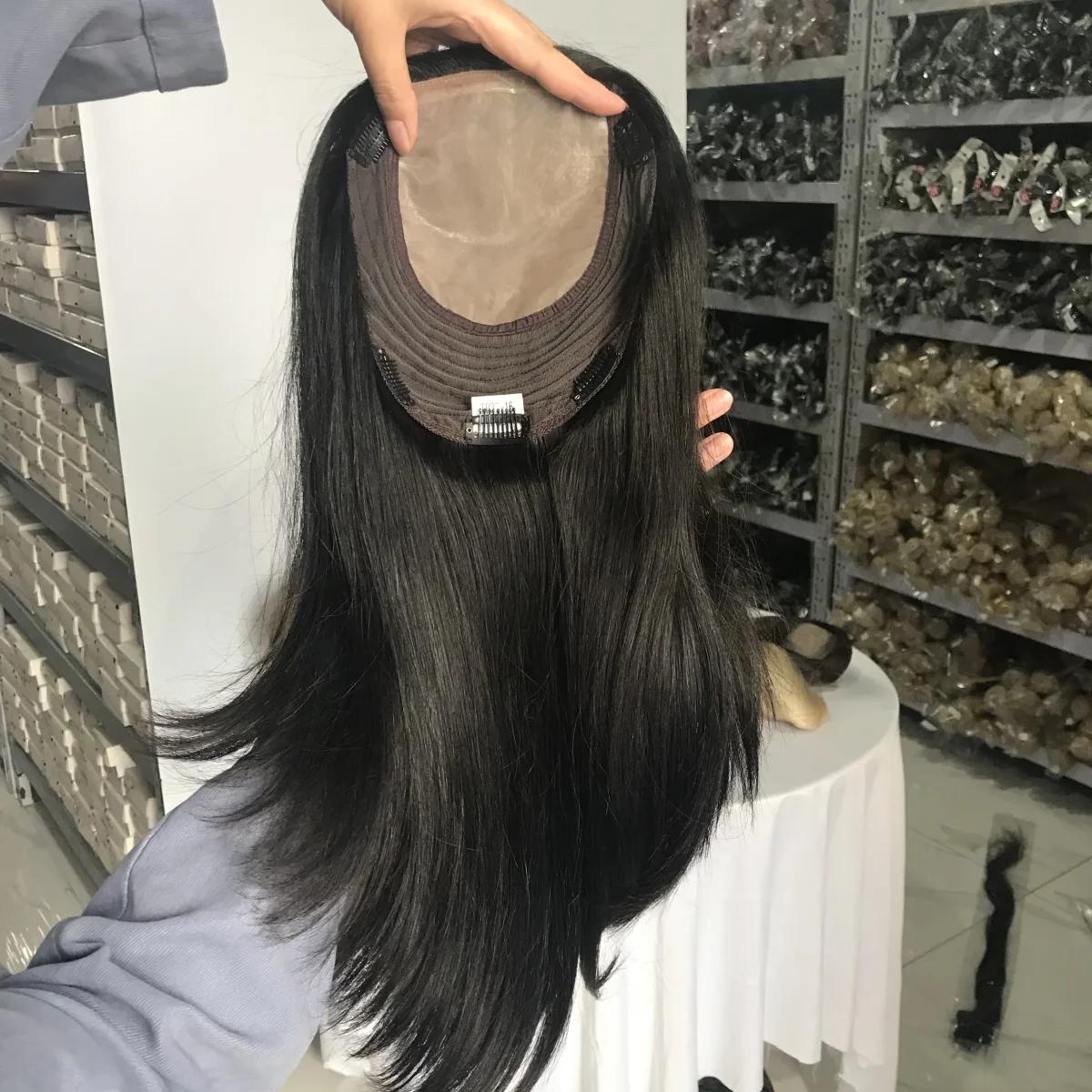 Injected PU & Wefted Hybrid Remy Topper 7"x8"and 6"x6.5" Available