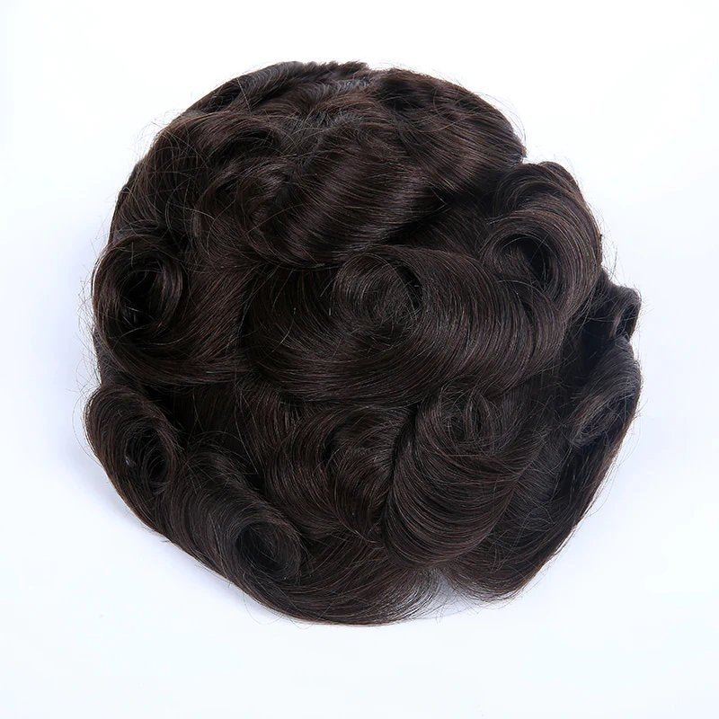 0.12mm All Poly Skin In Medium Thickness Hairpieces for Men V-loop