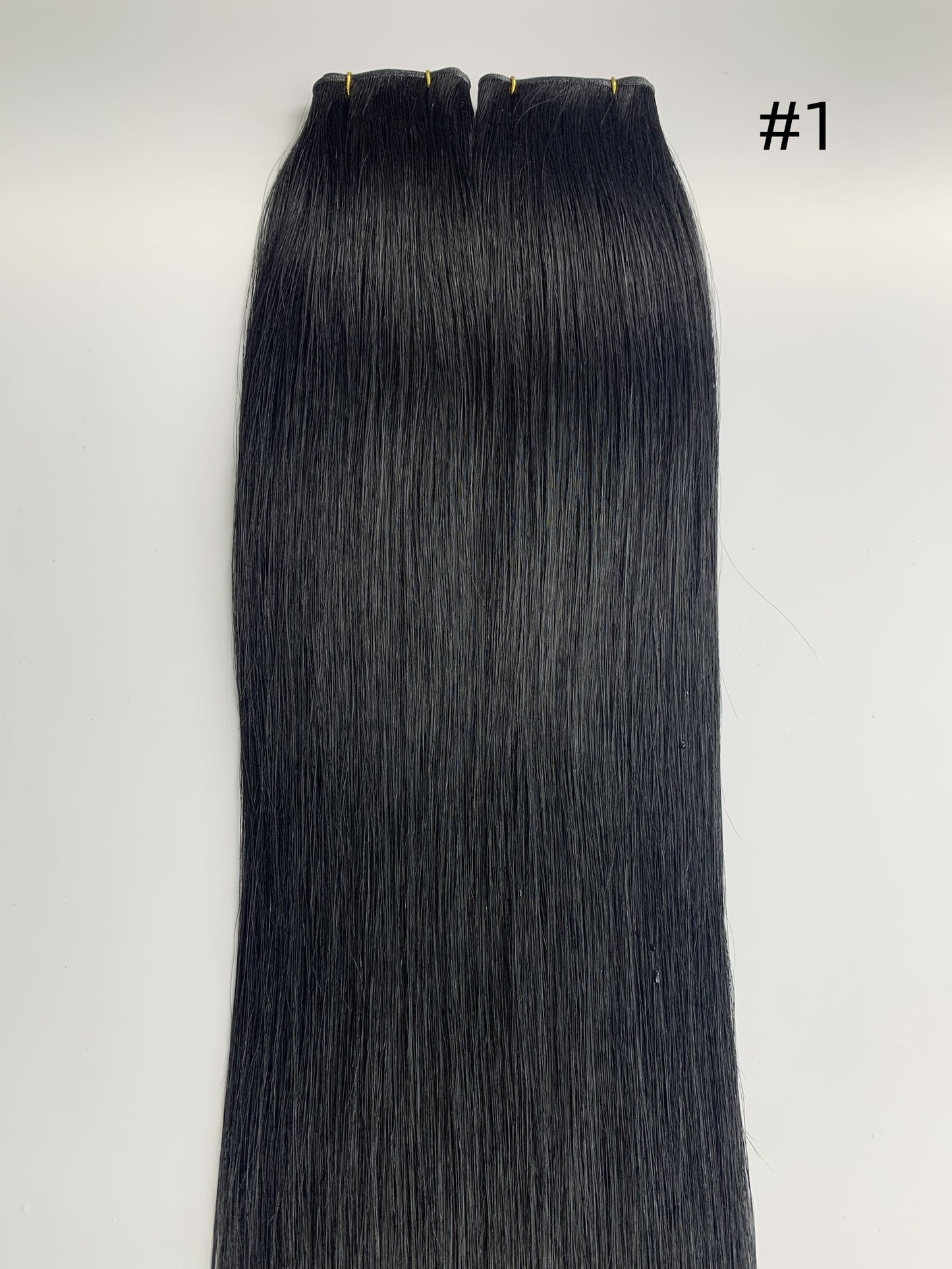 Double Drawn European Remy Hair Genius Weft Solid Colors 20" and 22" In Stock