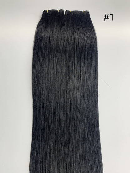 Double Drawn European Remy Hair Genius Weft Solid Colors 20" and 22" In Stock