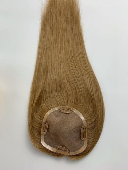 5"*5" Base Clip In Mono Topper Hairpieces Remy Human Hair Natural