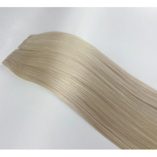 Invisible Genius Weft Hair Extensions Double Drawn Color Blonde Sew In Real Remy Hair 20inch