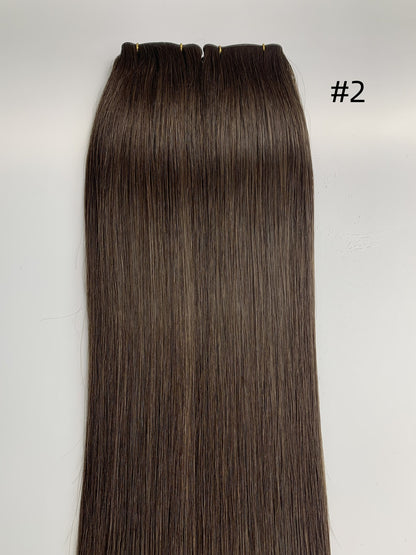 Double Drawn European Remy Hair Genius Weft Solid Colors 20" and 22" In Stock