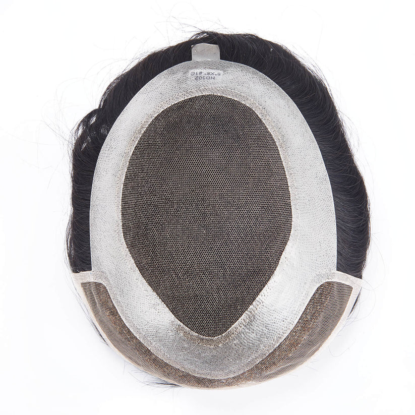 French Lace Center and Front Poly Around Hair Replacement System