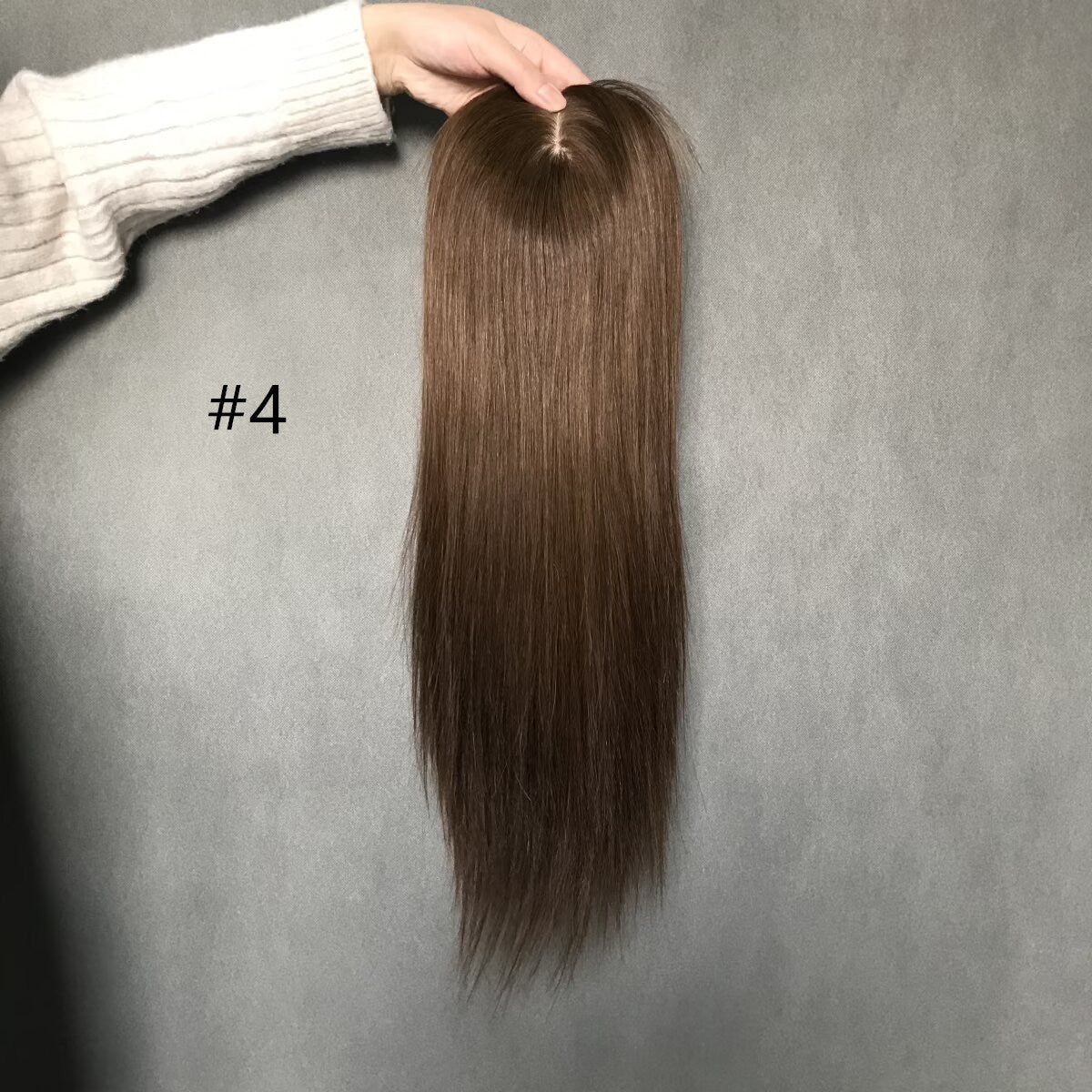 Hybrid Design Injected PU & Wefted Back Remy Hair Topper 6"x7"