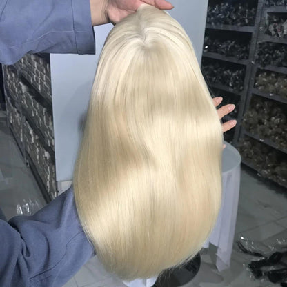 Injected PU & Wefted Hybrid Remy Topper 7"x8"and 6"x6.5" Available