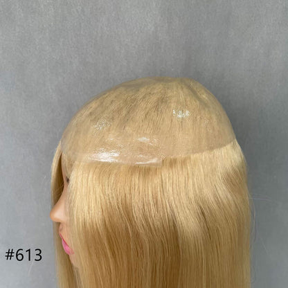 Ultimate Illusion Injected Thin Skin Remy Hair PU Topper 7"x9"