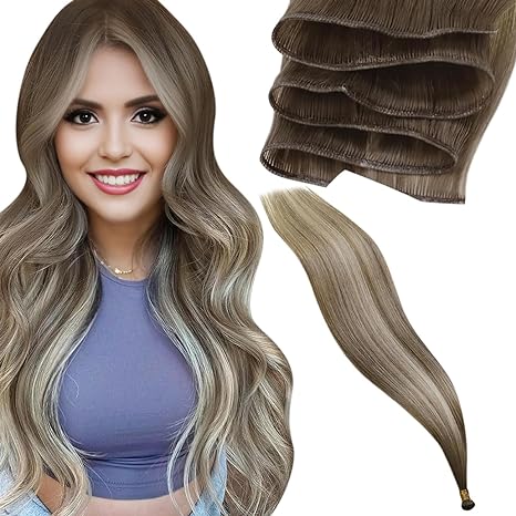 Genius Hair Weft Remy Human Hair Extensions 50g/p 20inch