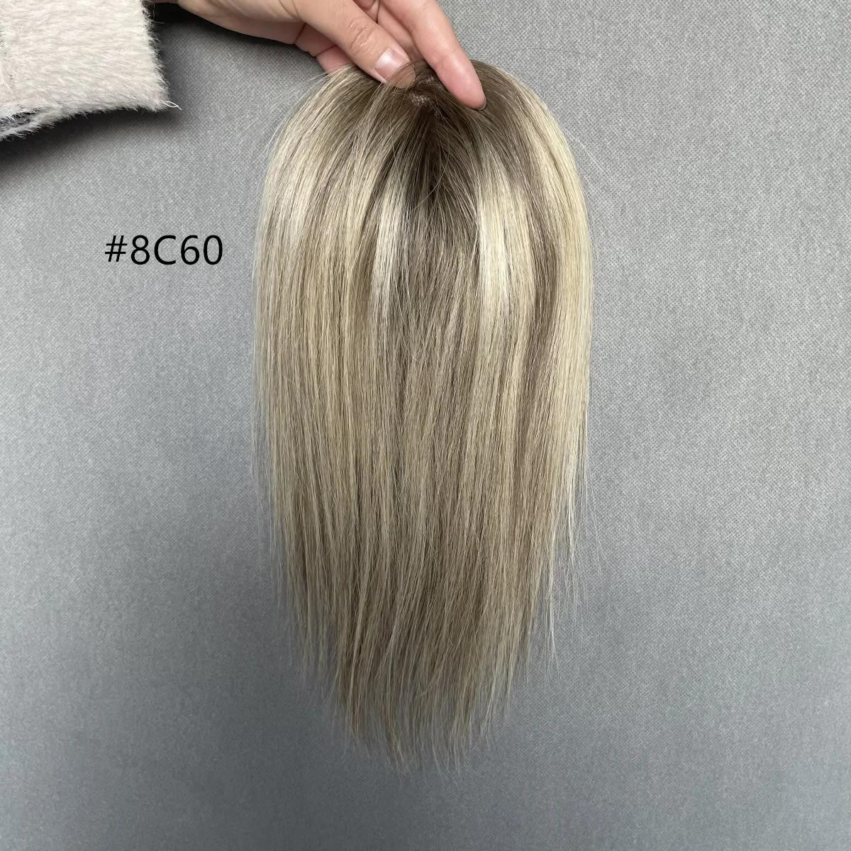 Invisible Volume Hand Made 100 Remy Hair Mono Topper 3"x5"