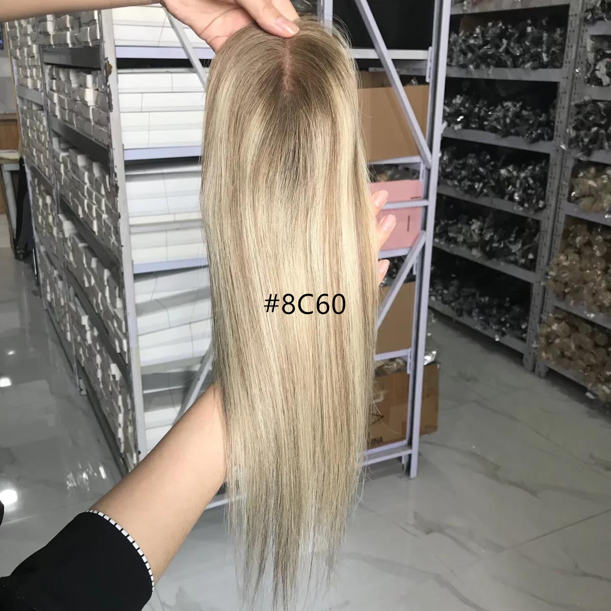 Perfect Part Slim Mono Remy Hair Topper 7cm x 15cm