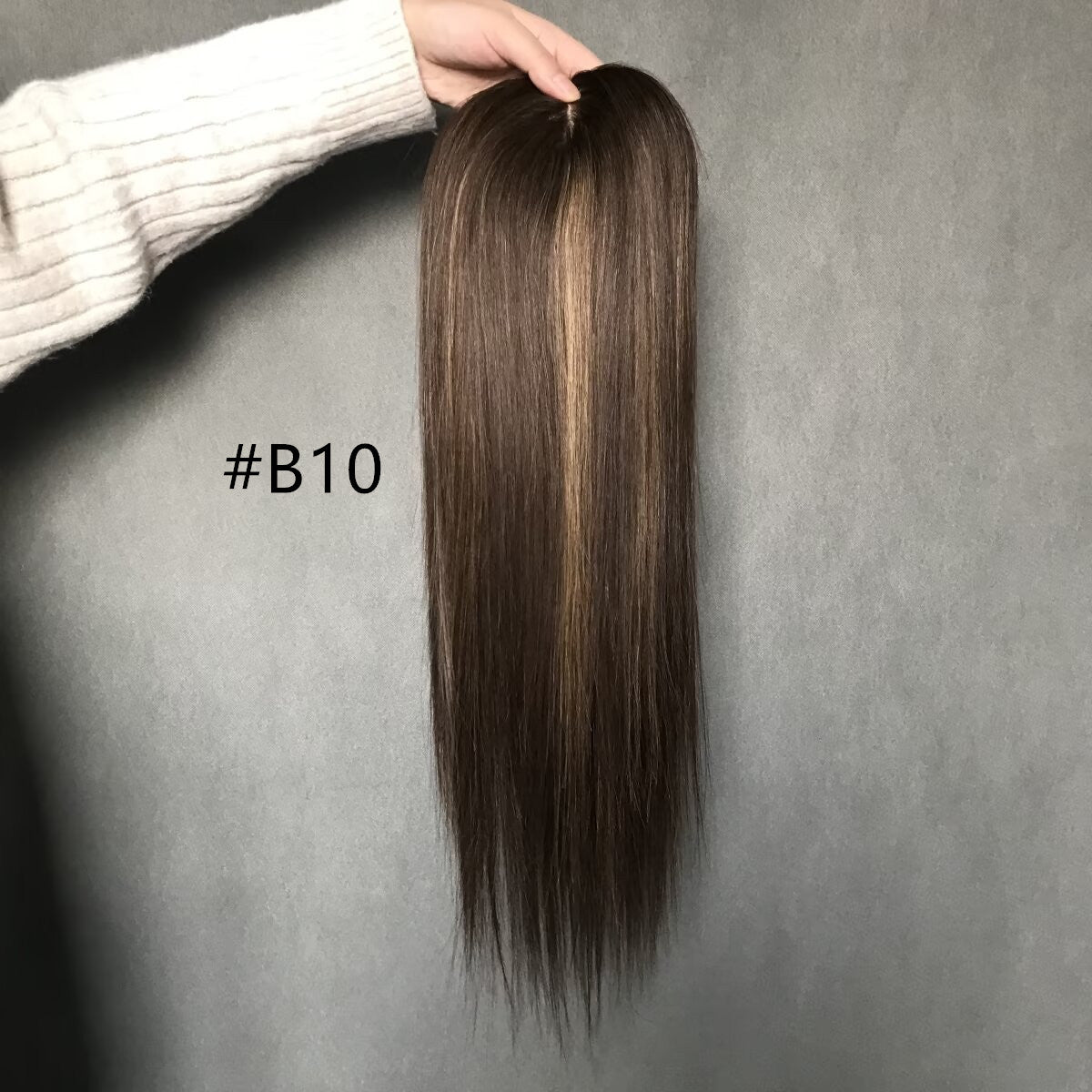 Hybrid Design Injected PU & Wefted Back Remy Hair Topper 6"x7"