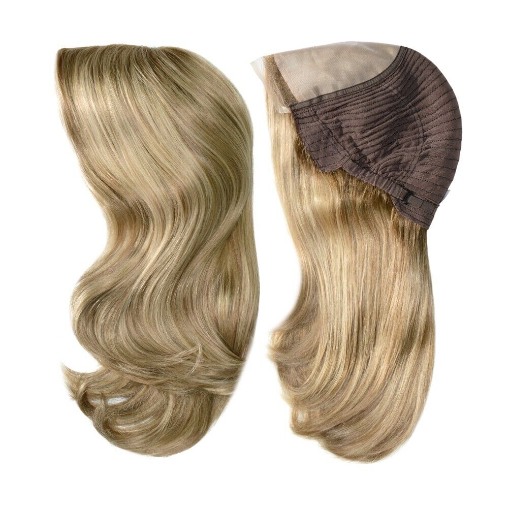 Women Wigs European Remy Hair Human Highlights Mono Top Lace Front MT11 #6-24R