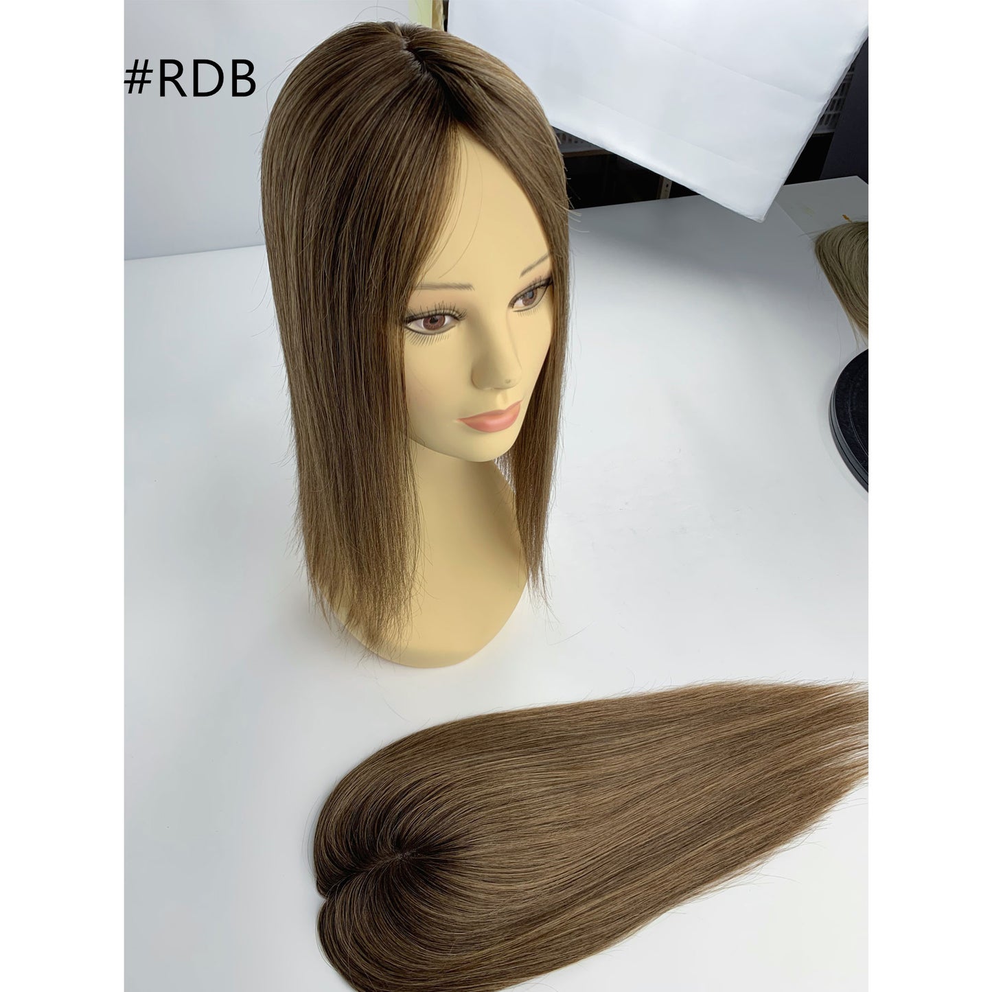 Balayage Color European Remy Hair Mono Topper  5"x5"