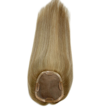 Balayage Color European Remy Hair Mono Topper  5"x5"