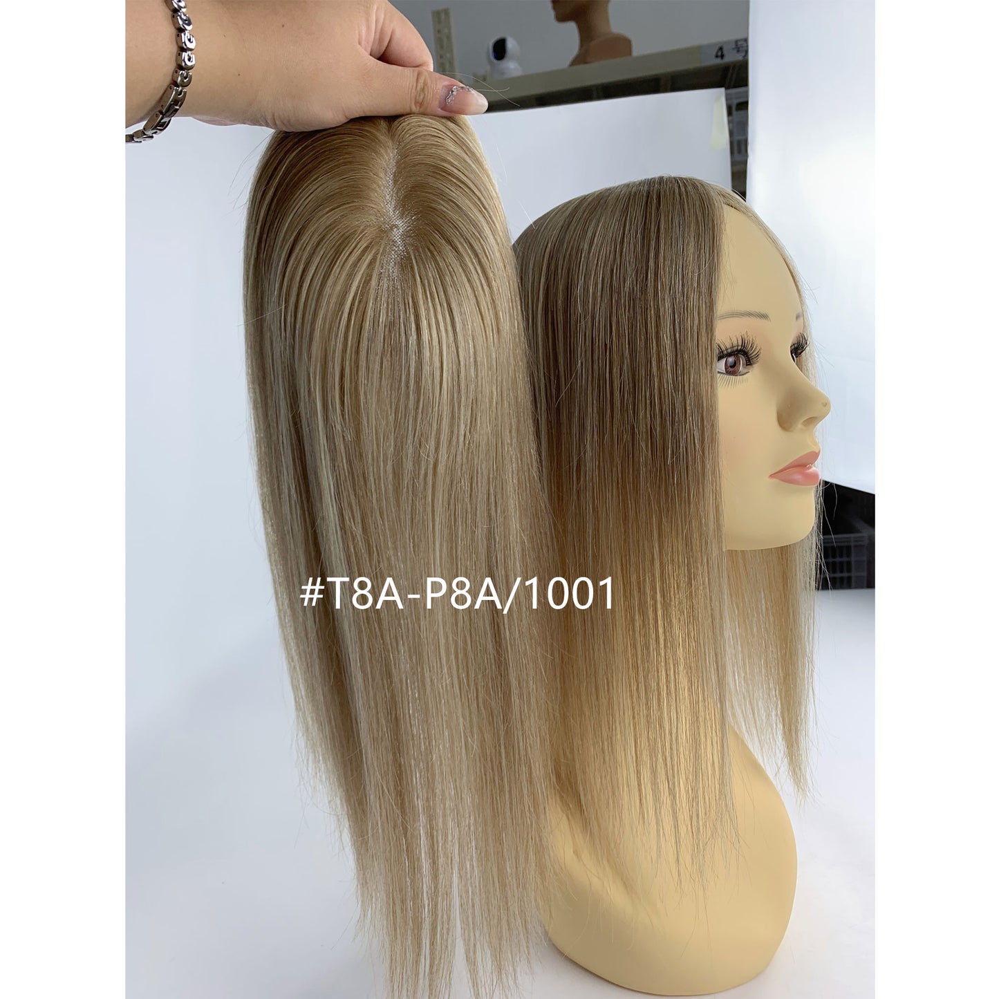 Balayage Color European Remy Hair Mono Topper  5"x5"