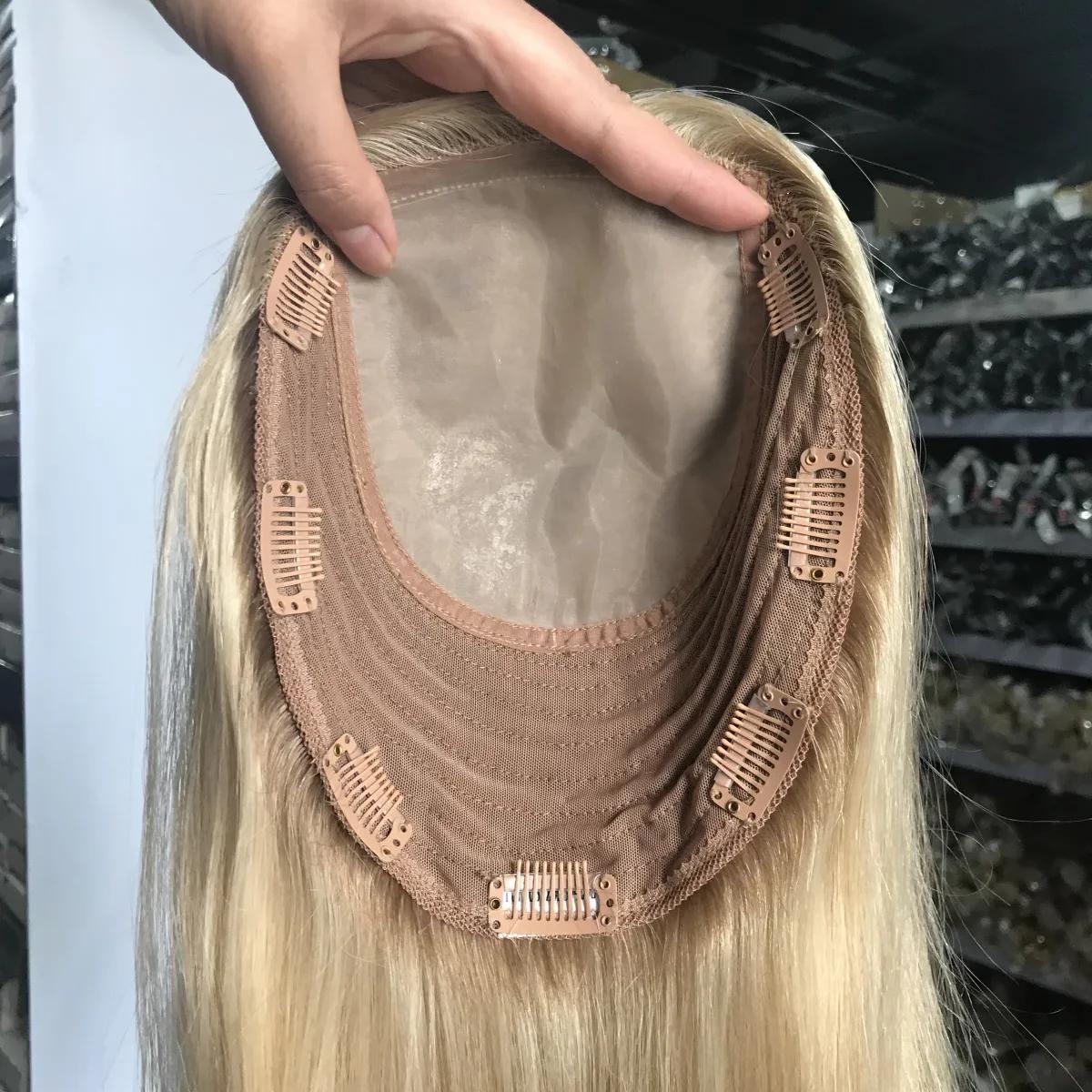 Injected PU & Wefted Hybrid Remy Topper 7"x8"and 6"x6.5" Available