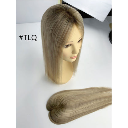 Balayage Color European Remy Hair Mono Topper  5"x5"