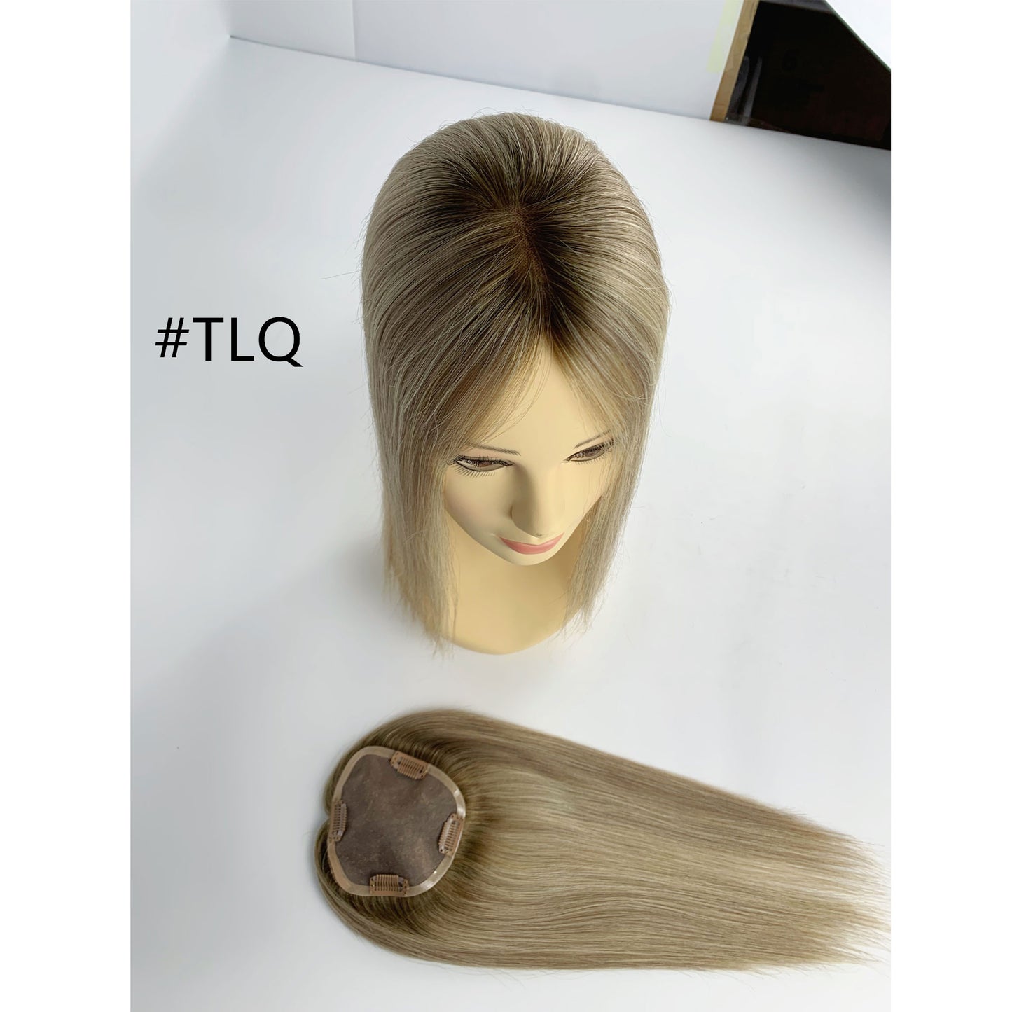 Balayage Color European Remy Hair Mono Topper  5"x5"