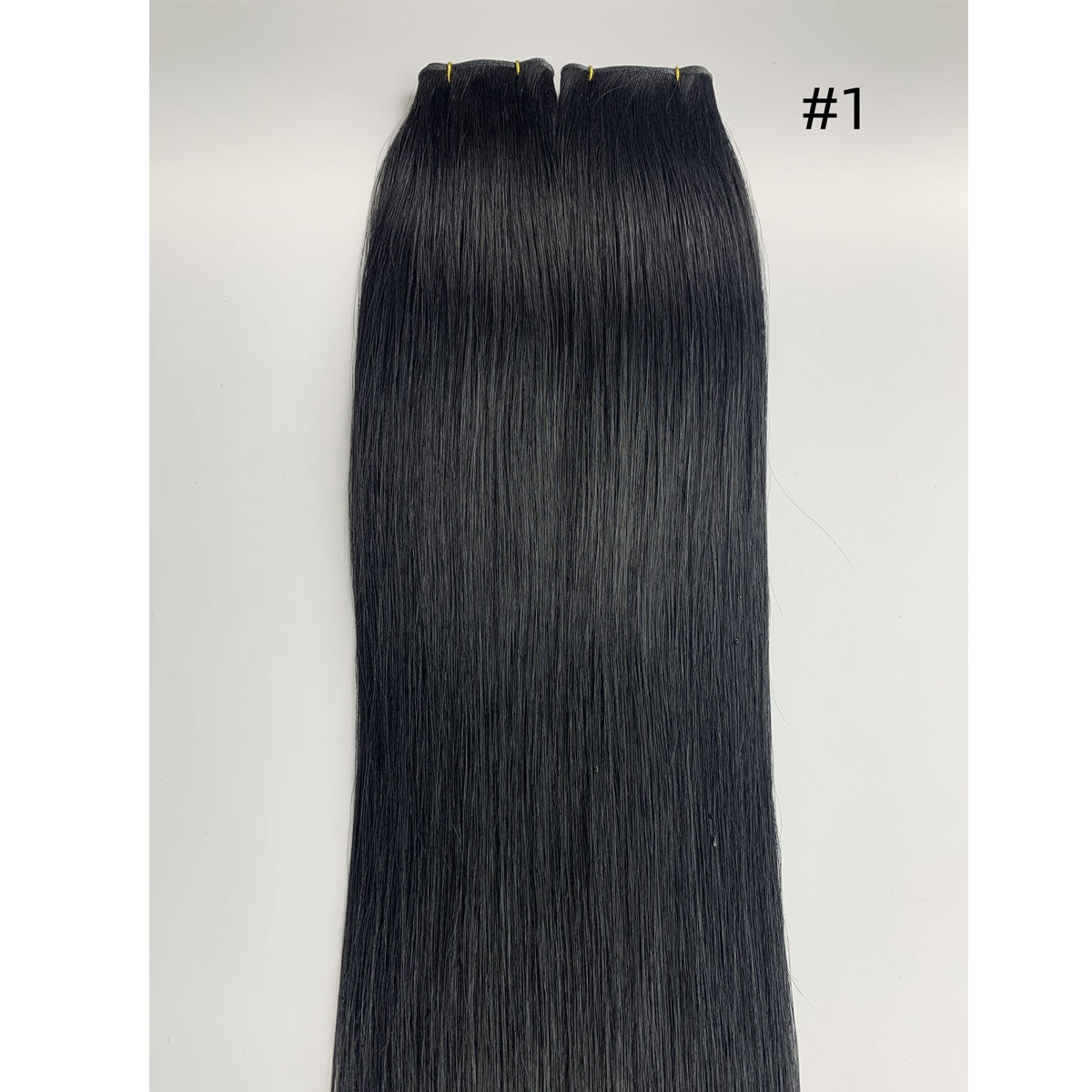 Double Drawn Remy Genius Weft Hair Extensions Color Black Brown Hand Selected European Remy Hair Sew In For Women 22inch