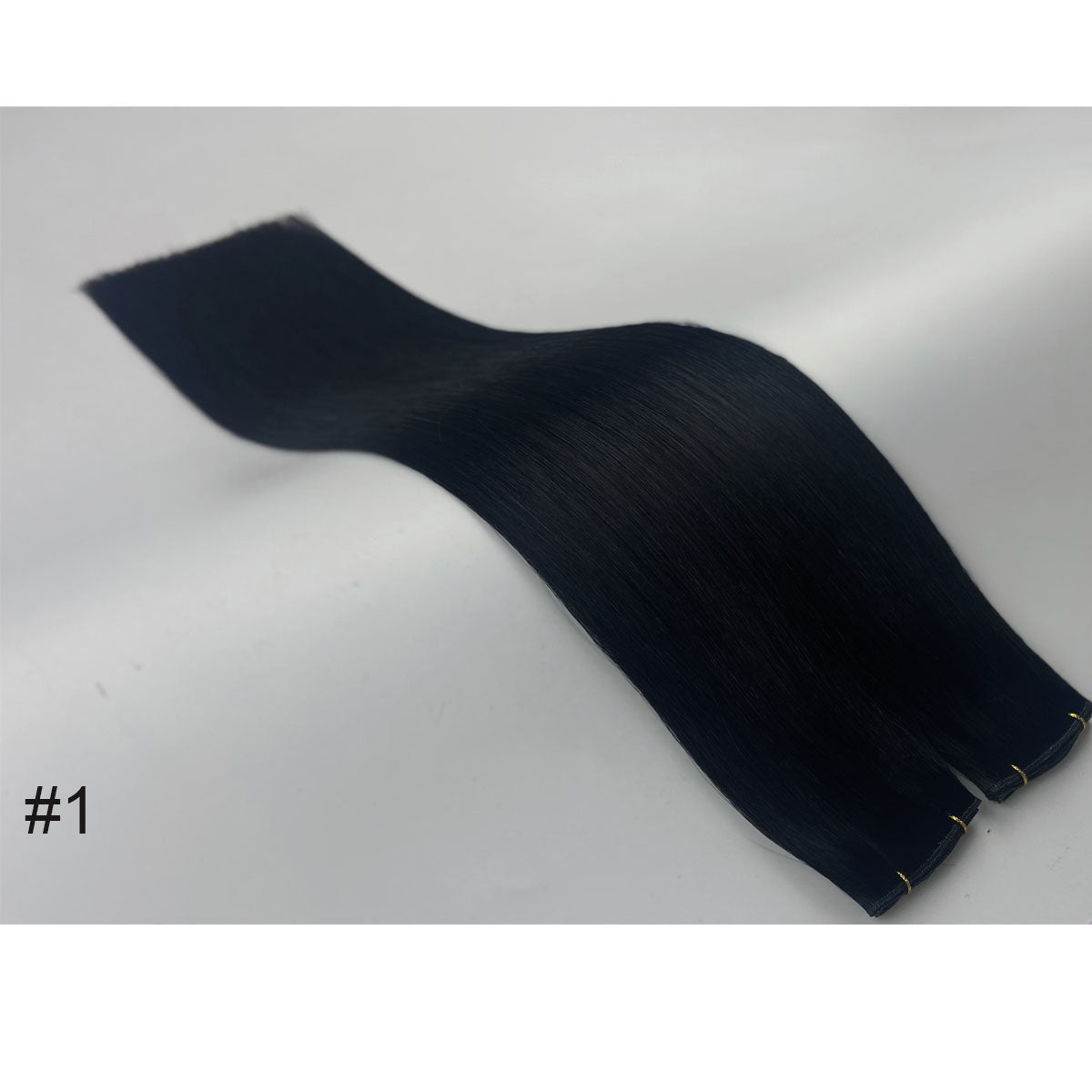 Double Drawn Remy Genius Weft Hair Extensions Color Black Brown Hand Selected European Remy Hair Sew In For Women 22inch