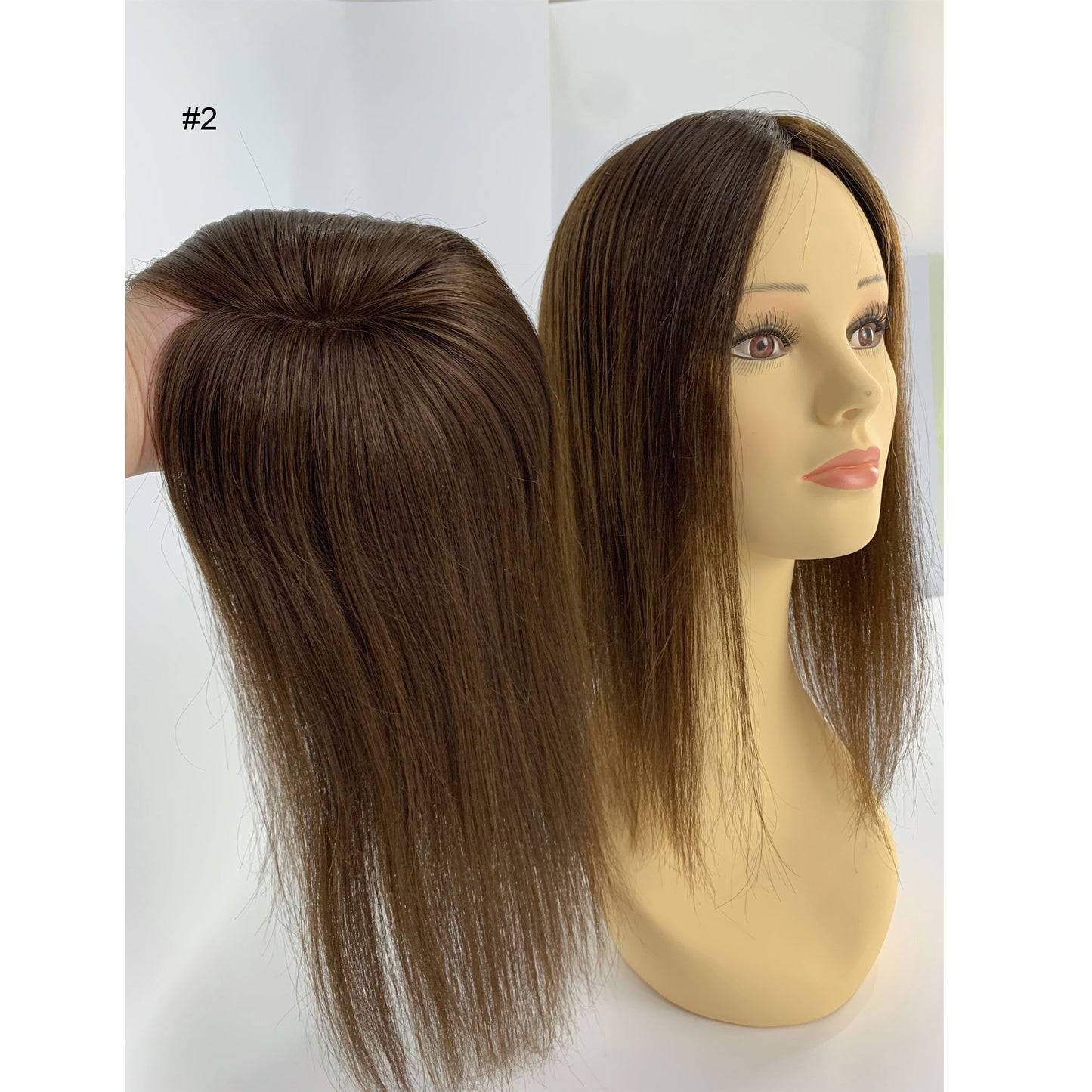 Seamless Volume  5"x5" Remy Hair Mono Topper Solid Colors in Stock