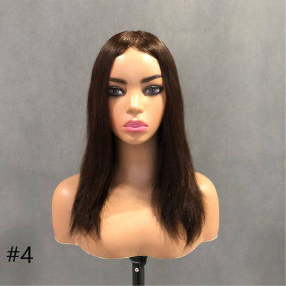 Full Coverage and Unmatched Durability Remy Hair Knotted PU Skin Topper 8"x10"