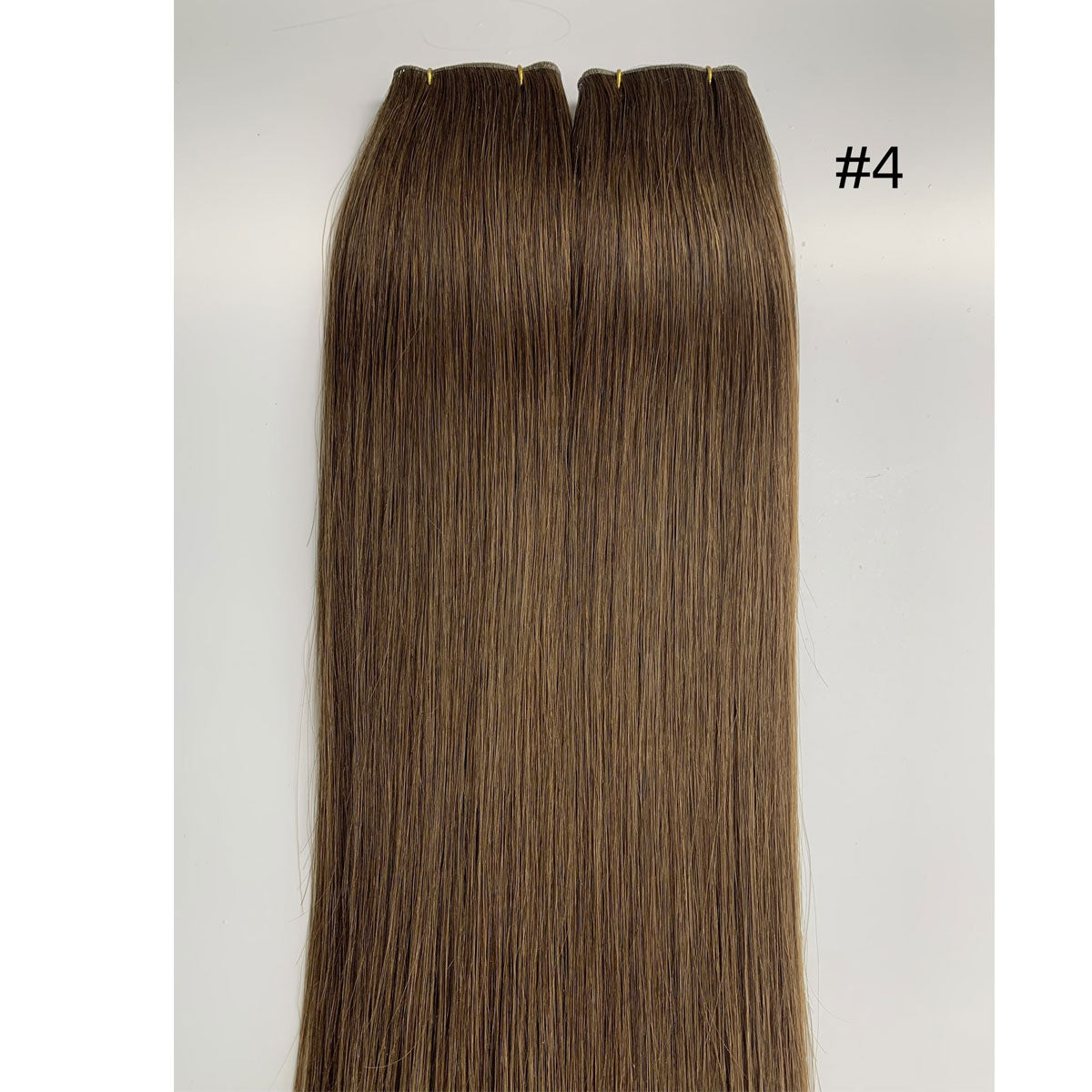 Double Drawn Remy Genius Weft Hair Extensions Color Black Brown Hand Selected European Remy Hair Sew In For Women 22inch
