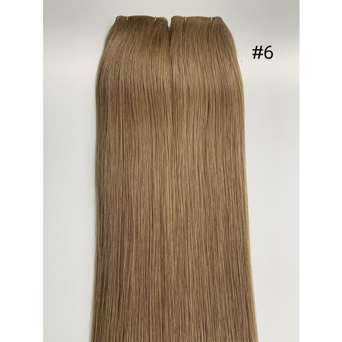 Double Drawn Remy Genius Weft Hair Extensions Color Black Brown Hand Selected European Remy Hair Sew In For Women 22inch