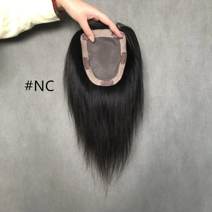 Effortless Chic 13cm x 16cm Remy Hair Mono Topper for Shorter Styles