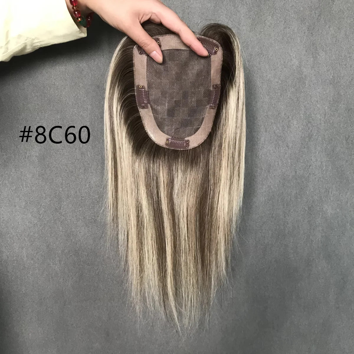 Effortless Chic 13cm x 16cm Remy Hair Mono Topper for Shorter Styles