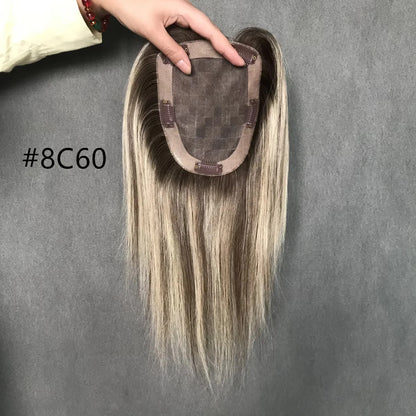 Effortless Chic 13cm x 16cm Remy Hair Mono Topper for Shorter Styles