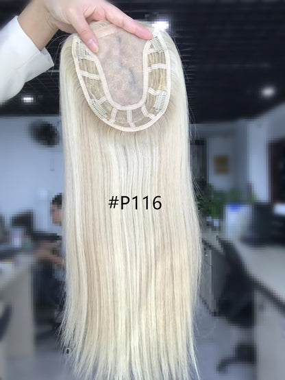 Volume Specialist 6"x7"  Remy Hair Mono Topper with Volume-Boosting Wefts