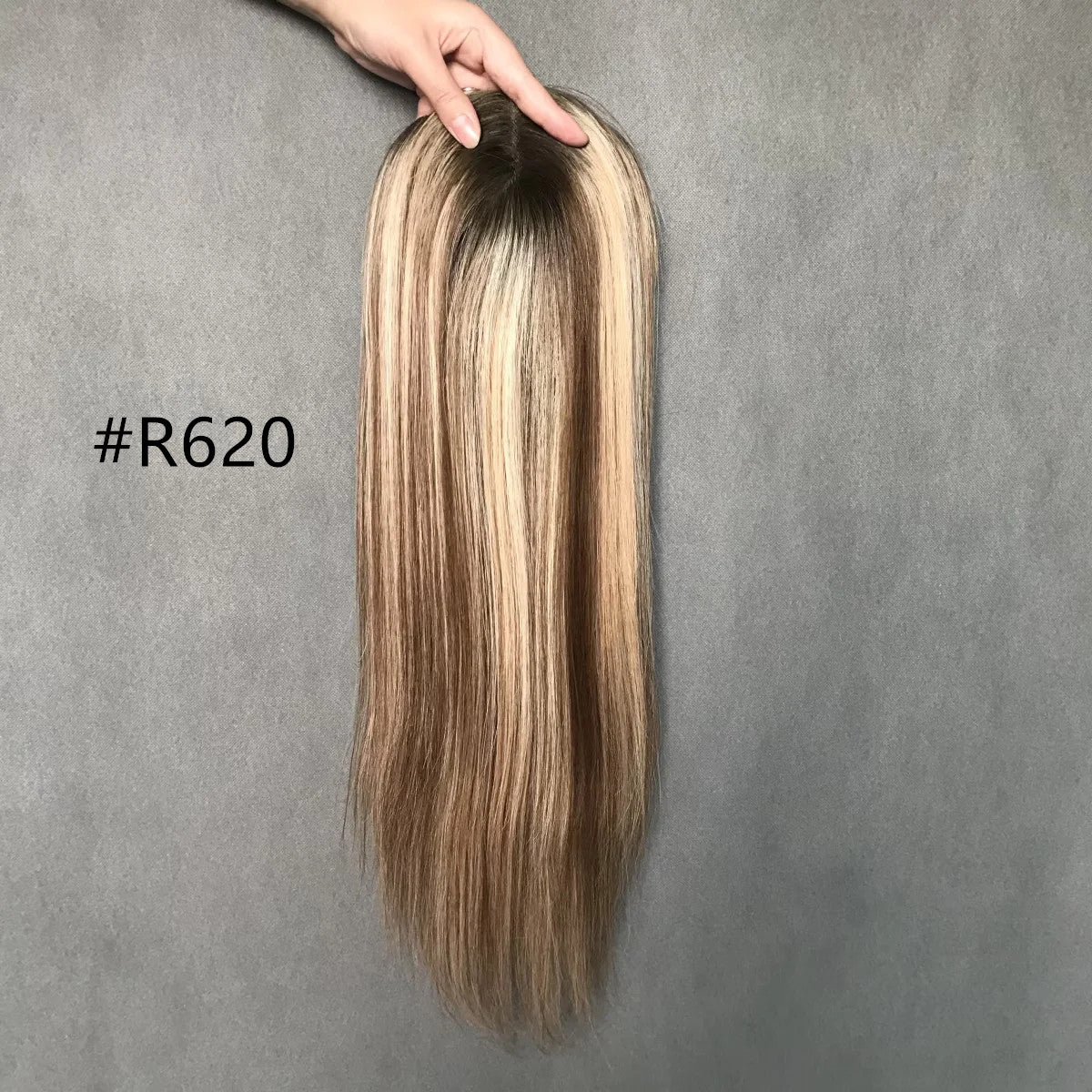 Volume Specialist 6"x7"  Remy Hair Mono Topper with Volume-Boosting Wefts