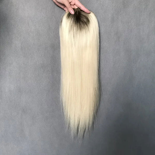 Volume Specialist 6"x7"  Remy Hair Mono Topper with Volume-Boosting Wefts