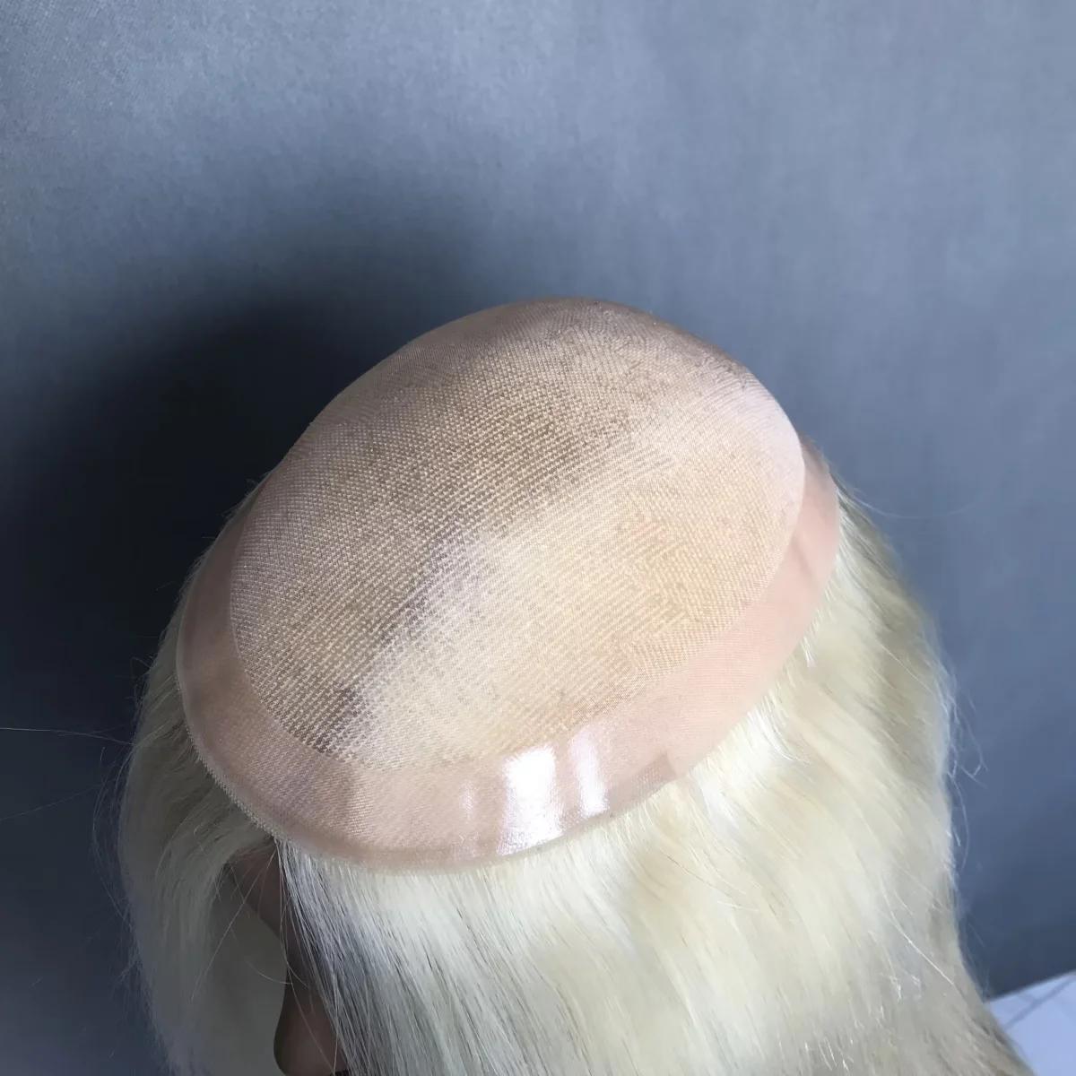 Full Crown Coverage 7"x9" Large Base Remy Human Hair Mono Topper