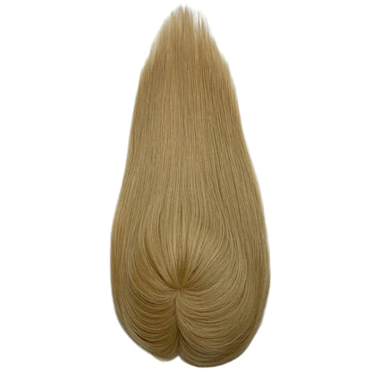 Instant Volume & Flawless Coverage 5"x5" Blonde Remy Hair Mono Topper