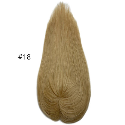 Instant Volume & Flawless Coverage 5"x5" Blonde Remy Hair Mono Topper