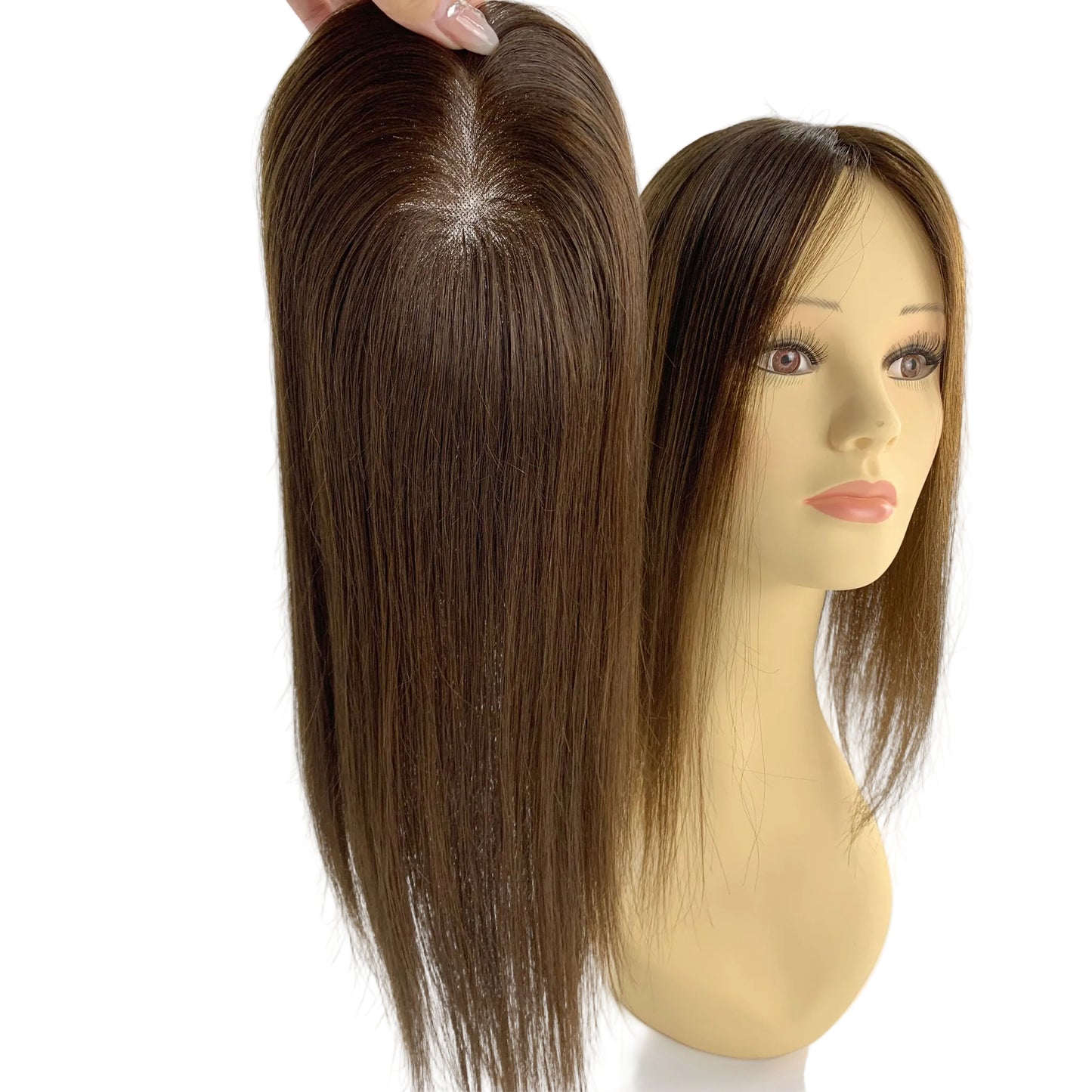 Seamless Volume  5"x5" Remy Hair Mono Topper Solid Colors in Stock