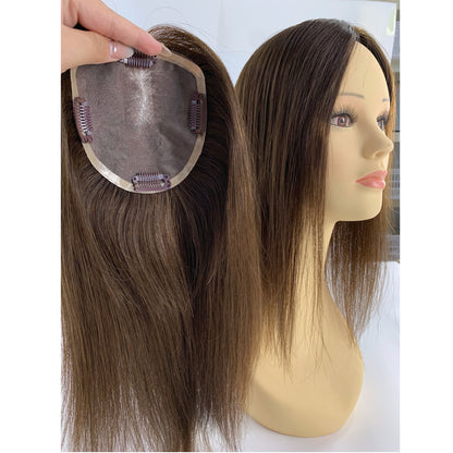 Seamless Volume  5"x5" Remy Hair Mono Topper Solid Colors in Stock