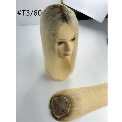 Ultimate Realism Rooted Color Remy Hair Mono Topper 5"x5"