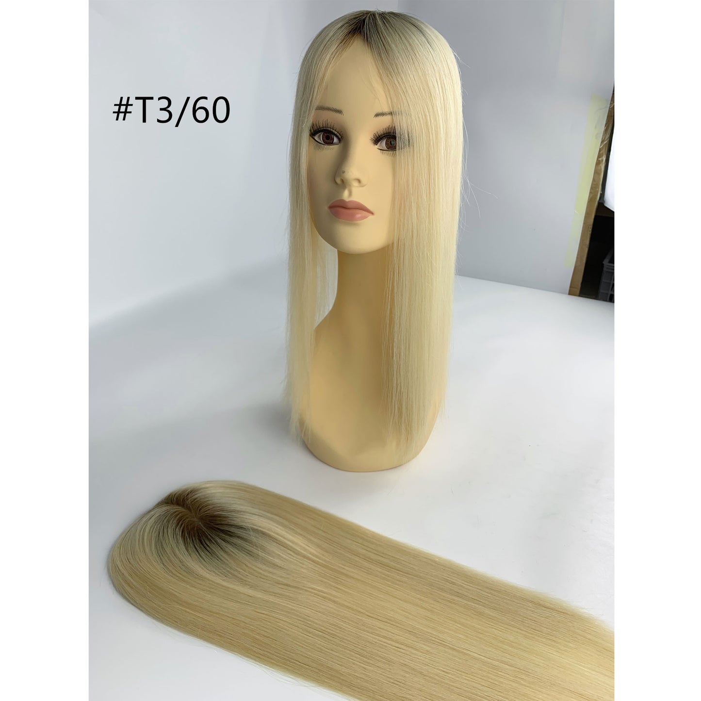 Ultimate Realism Rooted Color Remy Hair Mono Topper 5"x5"