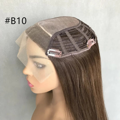 Extra Large Full Coverage 8"x8" Remy Hair Mono Topper with Swiss Lace Front