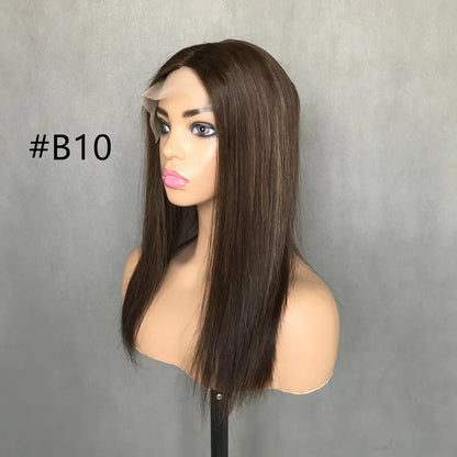 Extra Large Full Coverage 8"x8" Remy Hair Mono Topper with Swiss Lace Front